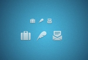 Clean Contact and About Icons PSD