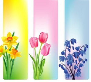 Colorful Vector Floral Banners 04