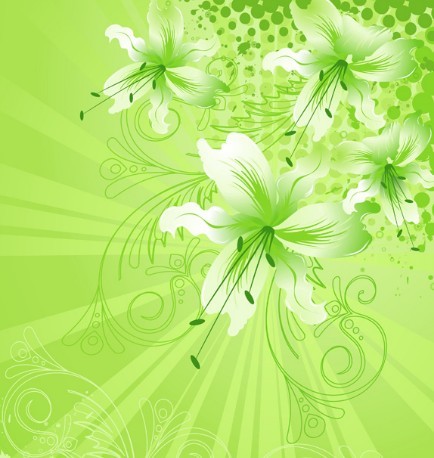 Colorful Spring Flowers Vector Background 01