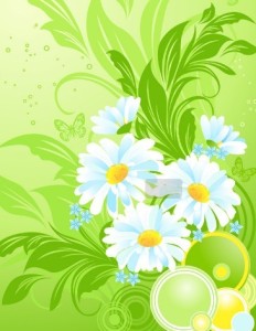 Colorful Spring Flowers Vector Background 03