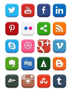 20+ Gradient and Plain Social Media Icon Pack