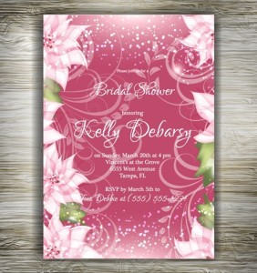 Beautiful Floral Wedding Invitation Card Design Vector 05