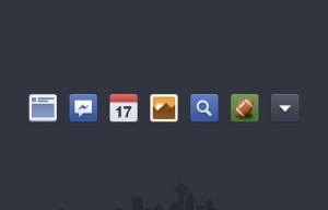 Clean Facebook Newsfeed Icons PSD