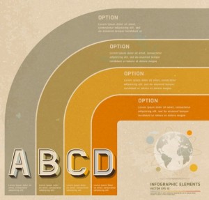 Colored Numeric Labels For Infographic 10