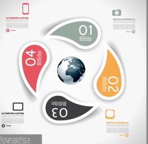 Colored Numeric Labels For Infographic 14