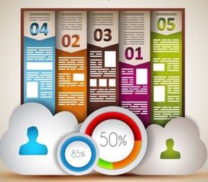 Colored Numeric Labels For Infographic 15