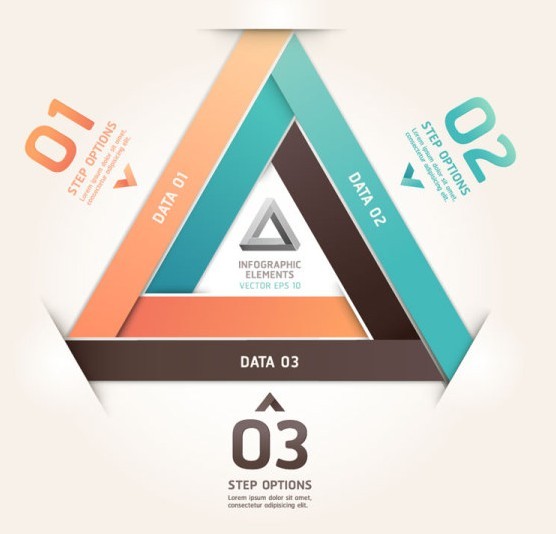 Colored Numeric Labels For Infographic 16