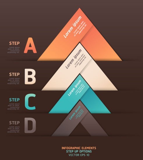 Colored Numeric Labels For Infographic 17