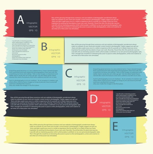 Colored Numeric Labels For Infographic 30