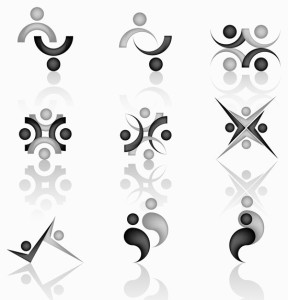 Vector Abstract People Logo Design 02