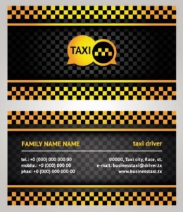 Vector Taxi Driver Business Card 01