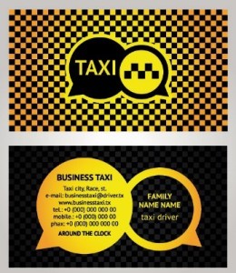 Vector Taxi Driver Business Card 03