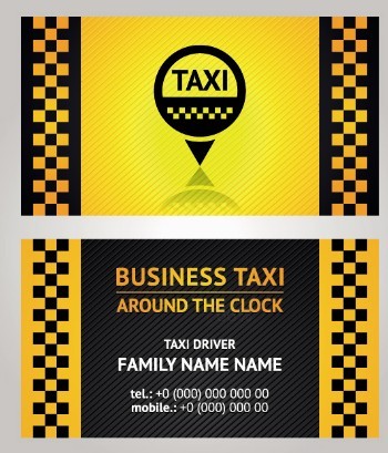 Vector Taxi Driver Business Card 04