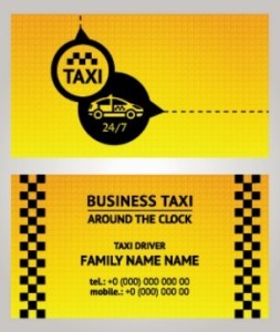 Vector Taxi Driver Business Card 05