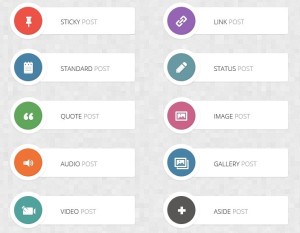 WordPress Post Format Icons (PNG+PSD)