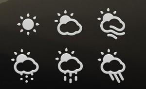 30+ Clean Weather App Icons PSD