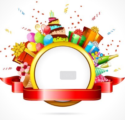 Cartoon Happy Birthday Elements Vector 03