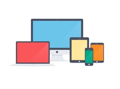 Flat Apple Devices Icons PSD