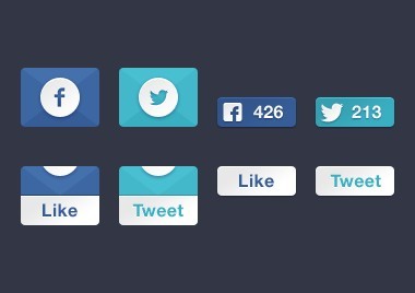 Social Media Slider Boxes PSD