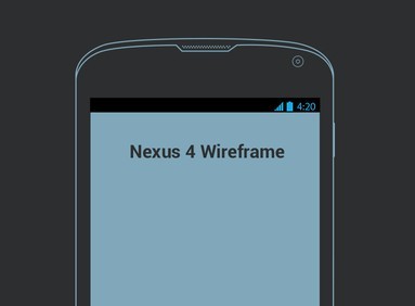 Nexus 4 Wireframe PSD