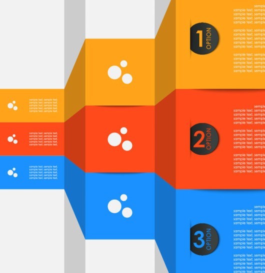 Colored Numeric Labels For Infographic 31