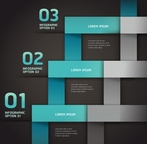 Colored Numeric Labels For Infographic 33