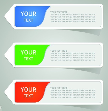 Colored Sticker Label Design Vector 03