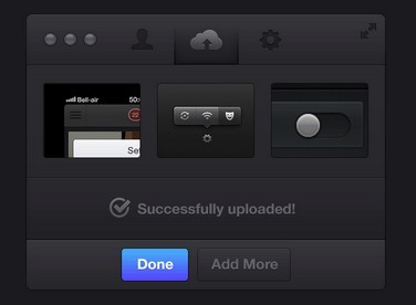 Stylish Dark Upload Interface PSD