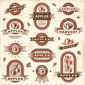 Vintage Premium Quality Apples Labels