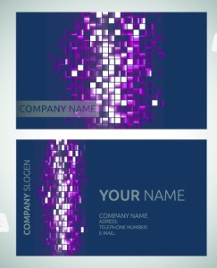 Dark Abstract Technology Business Cards Design Vector 03