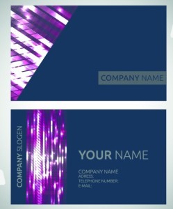 Dark Abstract Technology Business Cards Design Vector 04