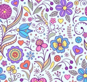 Elegant Hand Drawn Flowers Pattern Vector 02