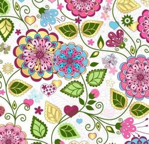 Elegant Hand Drawn Flowers Pattern Vector 04