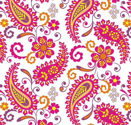 Elegant Hand Drawn Flowers Pattern Vector 05