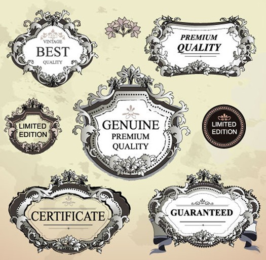 High Quality Vector Antique Label Set 01