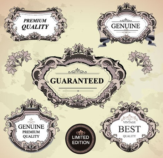 High Quality Vector Antique Label Set 02