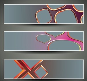 Set of Vector Abstract Geometry Banners 01