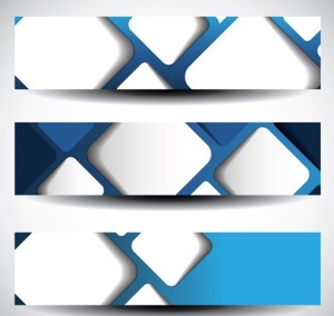 Set of Vector Abstract Geometry Banners 02