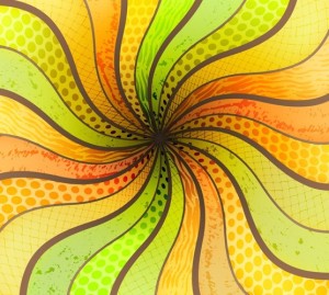 Vector Colored Radial Waves Background