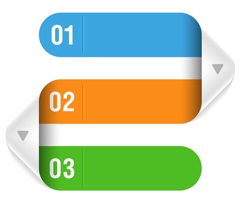 Colored Numeric Labels For Infographic 34