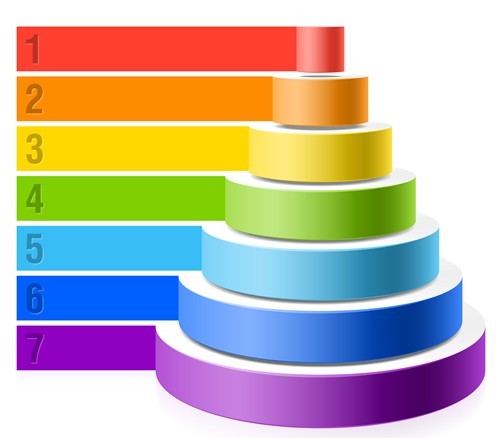 Colored Numeric Labels For Infographic 37