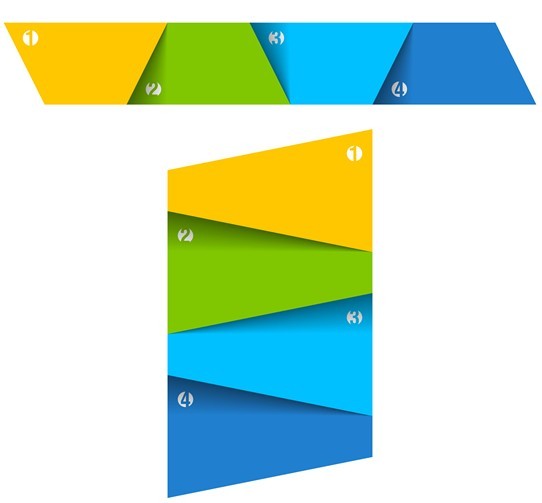 Colored Numeric Labels For Infographic 38