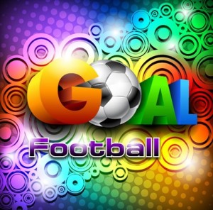 Colorful Football Goal Background Vector 02