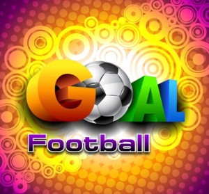 Colorful Football Goal Background Vector 03