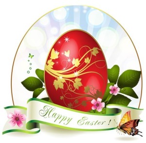 Elegant Happy Easter Eggs Desgin Vector 02