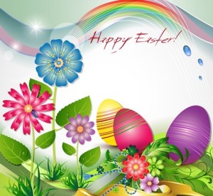 Elegant Happy Easter Eggs Desgin Vector 03