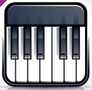 Elegant Vector Piano Keyboard App Icon