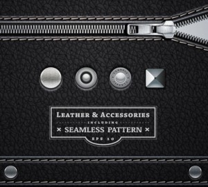 Seamless Leather and Accessories Patterns Vector 04