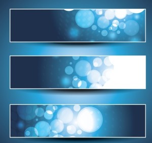 Set of Vector Blue Abstract Business Banners 02