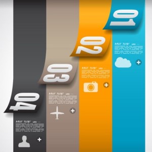 Vector Paper Origami Infographic Option Elements 02